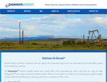 Tablet Screenshot of pioneerenergy.com